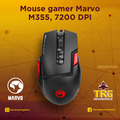 Mouse gamer marvo M355 Marvo, 7200 DPI
