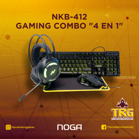 NOGA NKB-412, GAMING COMBO "4 EN 1"