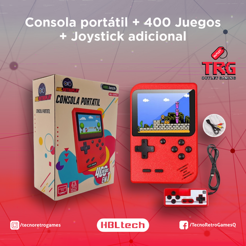 Consola portatil con 400 Juegos mas Joystick adicional OUTLET