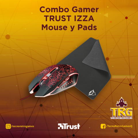 Combo Gamer TRUST IZZA Mouse y Pads