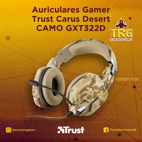 Auriculares Gamer Trust Carus Desert CAMO GXT322D