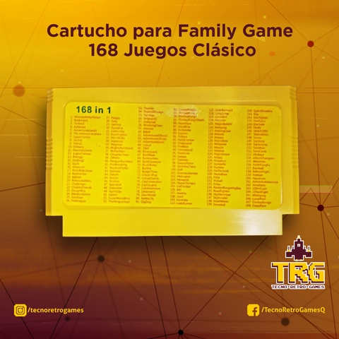 Cartucho para Family Game 168 Juegos Clasicos