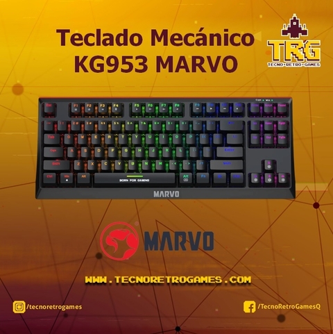 Teclado mecanico gamer KG953 Unos de los mejores de Marvo