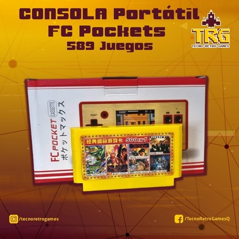 Consola retro 8 bits Fc Pocket con cartucho de 600 Juegos