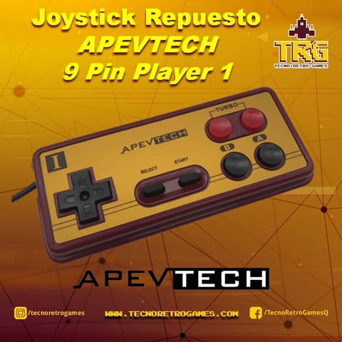 Joystick repuesto para consola retro o family game de 9 pin apevtech