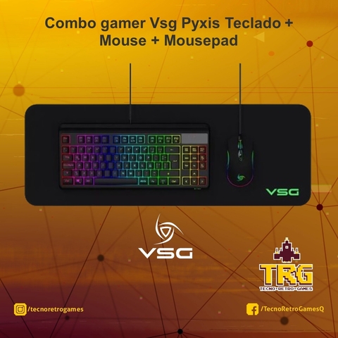 Combo gamer Vsg Pyxis Teclado + Mouse + Mousepad