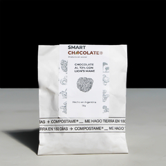 SMART FOODS - Chocolate 72% cacao orgánico con Lion's Mane y xilitol