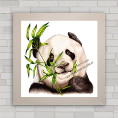 Quadro Decorativo Urso Panda com Tons Verdes SKU: 4321g