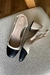 Slingback Katy Nude e Preto - loja online