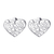 Aretes corazón plata .925