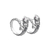 Aretes diseño de Águila plata .925 con perla y ojos de Rubí - comprar en línea