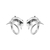 Aretes diseño de Tiburón plata .925 con ojos piedra natural en internet