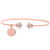 Brazalete doble estrella en plata con baño de oro rosa 18K con zirconia