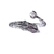 Brazalete diseño de Águila en plata .925 con perla y piedra de rubí en internet