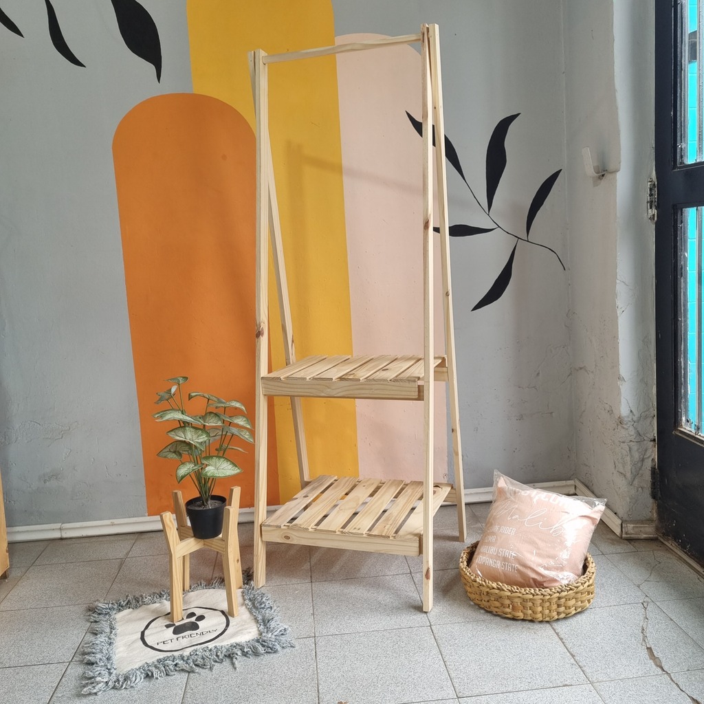 Perchero de madera plegable hotsell
