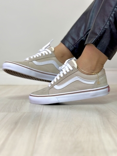 Tênis Vans old skool branco e preto linha premium