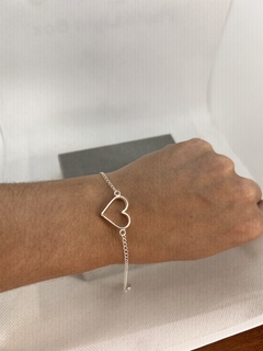 Pulseira coração vazado. - comprar online