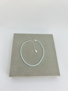 Pulseira Riviera zirconias aqua 1,5 mm. - comprar online