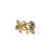 Anel Duplo Flores - Banhado á Ouro 18K Aço