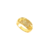 Anel oval cravejado em zircônia - Banhado á ouro 18k