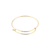 Bracelete quadrado liso vazado - Banhado á Ouro 18k