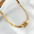 Choker fita laminada 50cm com letra minimalista - Escolha sua letra Banhados á Ouro 18k - comprar online