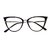 Óculos armação grau black gatinho - comprar online