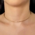 Colar choker Aro tubo - Banhado á Ouro 18k