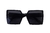 Óculos de sol amanda quadrado preto - Proteção UV400 - comprar online