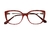 Óculos armação grau vermelho quadrado - Proteção UV400 - comprar online