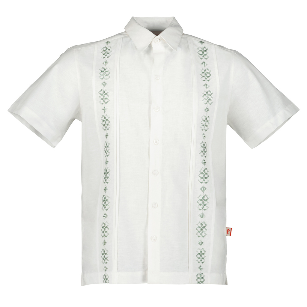 Guayabera blanca cheap manga corta