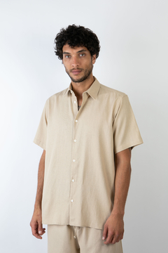 CAMISA LINUM M/C BEIGE - comprar online