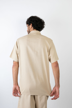 CAMISA LINUM M/C BEIGE - bernardes