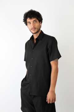 CAMISA LINUM M/C NEGRA - comprar online