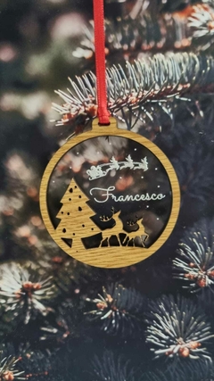 Bolitas de Navidad Personalizadas Acrilico y madera