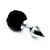 Plug Anal com Pompom Tamanho P (preto ou branco)-