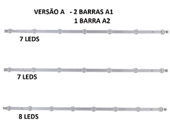 KIT BARRAMENTO DE LED COMPATIVEL LG - 2 BARRAS A1 / 1 BARRA A2