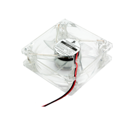 Microventilador 80 mm x 80 mm x 25mm 12V - Transparente Com LED Branco - comprar online