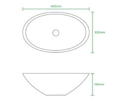 CUBA DE APOIO SOBREPOR OVAL - 405X330X145MM na internet