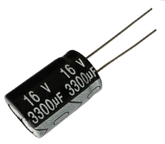 CAPACITOR ELETROLITICO 3300X16V - 3300UF X 16V - 105º GRAUS.