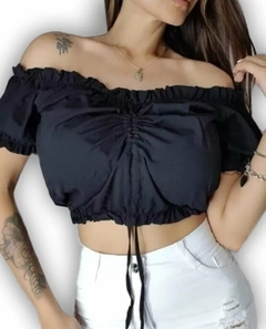 Paisana Crop Top Paisanita Frunce Blusa Fibrana Mujer (345) en internet