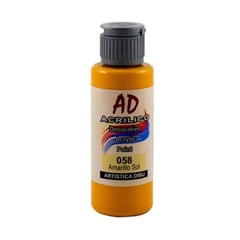 Pintura Acrilica AD 60 ML Amarillo Sol (058)