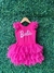 Vestido Tutu Mari Temático Barbie - Manga Tule - Rosa Pink - comprar online