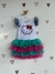 Vestido Tutu Mari Temático - Hello Kitty Rosa Pink e Verde Água