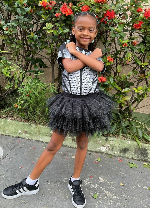 Fantasia vestido Moana laranja saia bege 4 anos