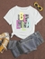 Camiseta Infantil Personalizada - Letras espalhadas color