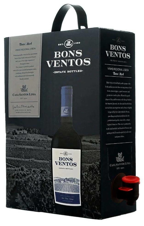 Vinho Português Tinto Kit 2 Bons Ventos Bag In Box 3000ml - EMPÓRIO ITIÊ
