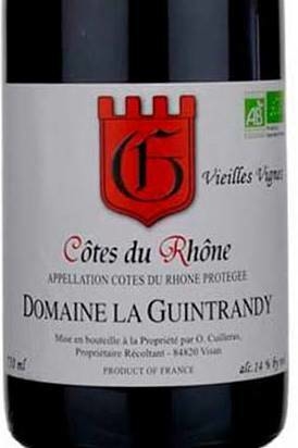 Domaine La Guintrandy Cotes Du Rhone 750ml - comprar online