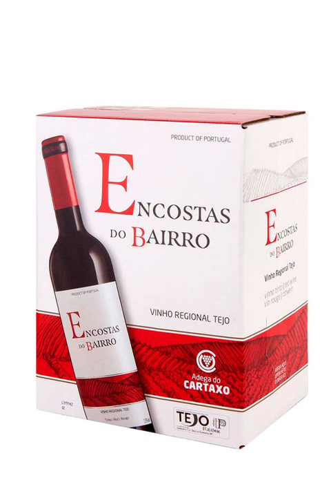 Vinho Português Tinto Encostas Do Bairro Bag In Box 3000ml na internet