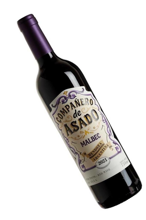 Vinho Argentino Tinto Companero De Asado Malbec 750ml na internet